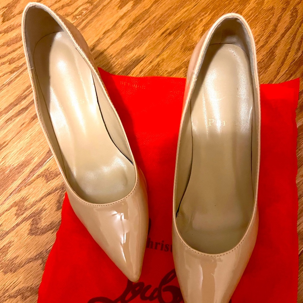 Christian Louboutin Cream High Heel Pumps